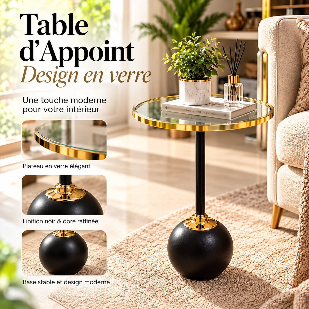 Glass Accent Table